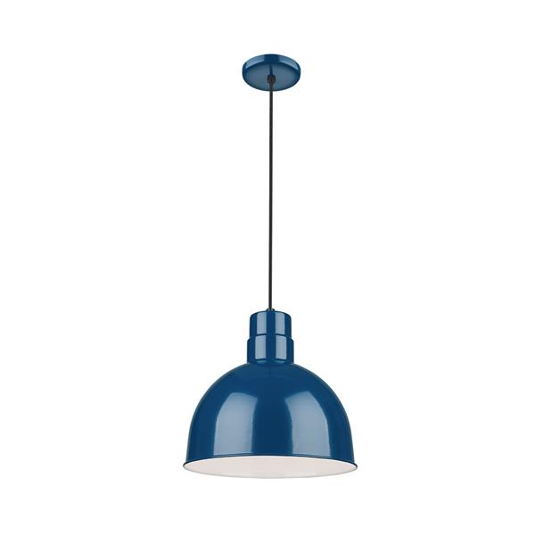 Millenium Lighting R Series 1-Light Cord Hung Pendant Light - 12-in - Navy Blue