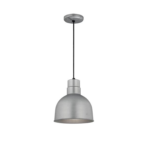 Millenium Lighting R Series 10-in Galvanized 1-Light Cord Hung Pendant Light