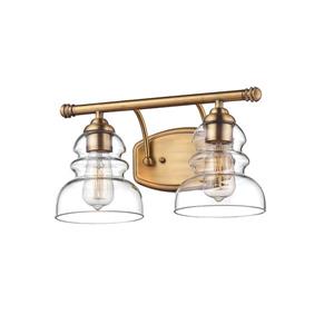 Millenium Lighting Brighton 2-Light Vanity Light With Clear Glass - Heirloom Bronze