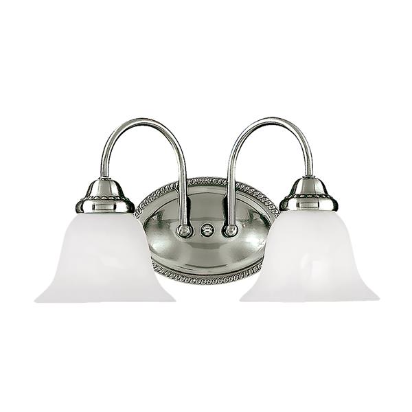 Millennium Lighting Millenium Lighting 2 Light Vanity Light With Faux Alabaster Glass Satin