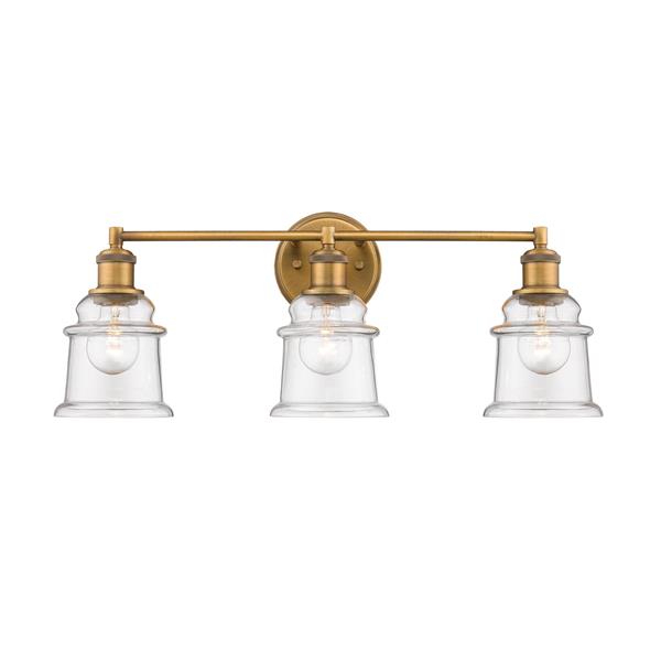 Millenium Lighting 3-Light Vanity Light With Clear Glass - Heirloom Bronze