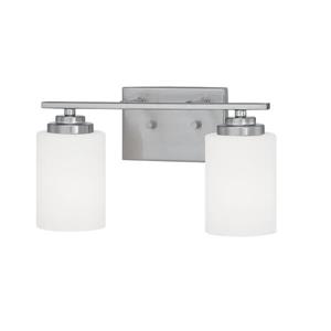 Millenium Lighting Durham 2-Light Vanity Light With Etched White Glass - Satin Nickel