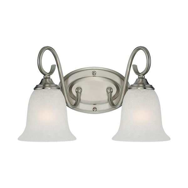 Millenium Lighting 4-Light Vanity Light With India Scavo Glass - Satin Nickel