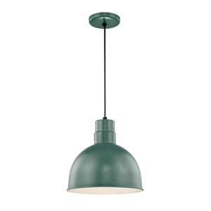 Millenium Lighting R Series 1-Light Cord Hung Pendant Light - 12-in - Satin Green