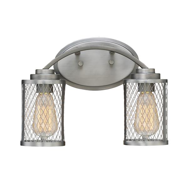 Millennium Lighting Millenium Lighting Akron 2 Light Vanity Light Brushed Pewter 3272 Bpw Rona 9295