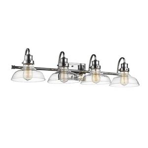 Millenium Lighting 4-Light Vanity Light With Clear Glass - Chrome