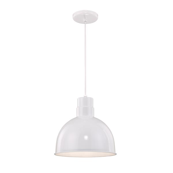 Millenium Lighting R Series 1-Light Cord Hung Pendant Light - 12-in - White