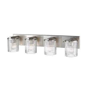Millenium Lighting 4-Light Vanity LIight With Clear Glass - Satin Nickel