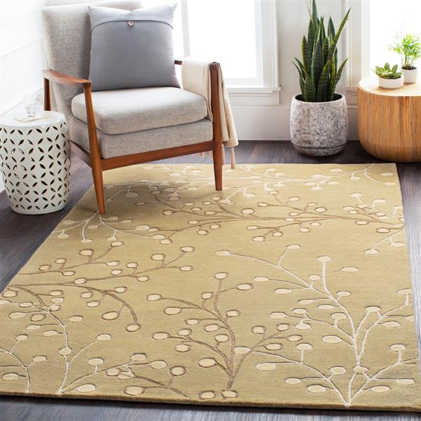 Surya Athena transitional area rug - 7-ft 6-in x 9-ft 6-in - Rectangular - Olive