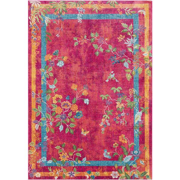 Surya Aura Silk updated traditional area rug - 7-ft 10-in x 10-ft 3-in - Rectangular - Pink