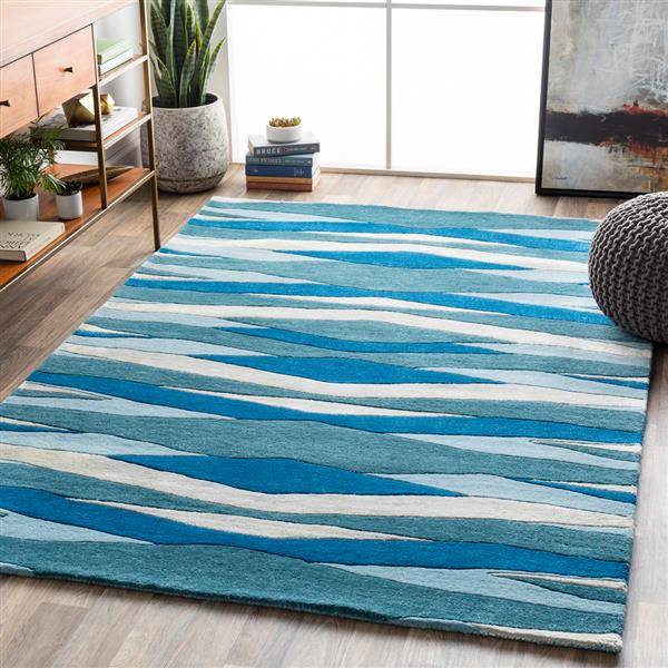 Surya Artist Studio modern area rug - 8-ft - Round - Teal ART253-8RD | RONA