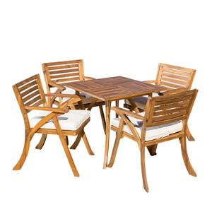 Best Selling Home Decor Indira Patio Dining Set - Acacia Wood - Set of 5