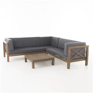Ensemble de patio avec table basse Belle de Best Selling Home Decor, gris, ens. de 4