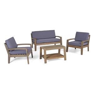 Ensemble de patio Rosetta de Best Selling Home Decor, gris, ens. de 4