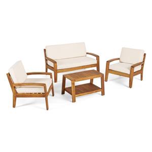 Ensemble de patio Rosetta de Best Selling Home Decor, crème, ens. de 4