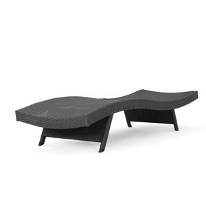 Best Selling Home Decor Loma Outdoor Chaise Lounge Chair - Dark Grey Wicker