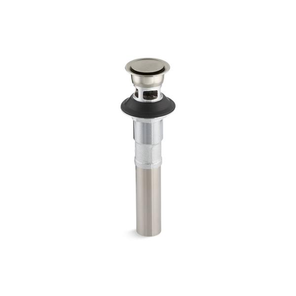 KOHLER Pop-Up Clicker Drain with Overflow - 1.25" - Vibrant Brushed Nickel