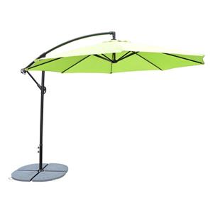 Oakland Living Cantilever 10-ft Umbrella with Fillable Weights and Gray Stand- Lime Green