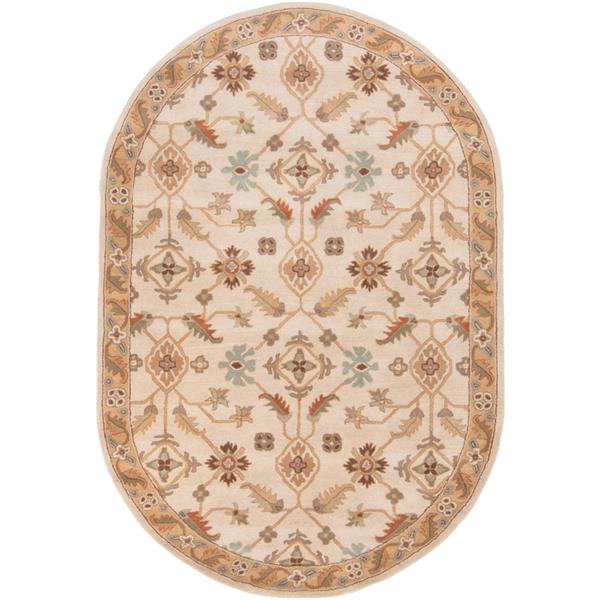 Surya Caesar Traditional Area Rug - 8-ft x 10-ft - Oval - Khaki