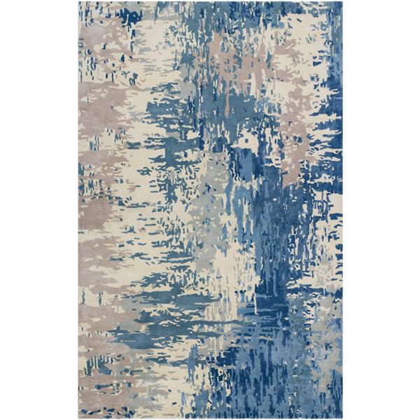 Surya Banshee Modern Area Rug - 5-ft x 8-ft - Rectangular - Navy