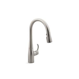 KOHLER Simplice Single-Hole or Three-Hole Kitchen Sink Faucet