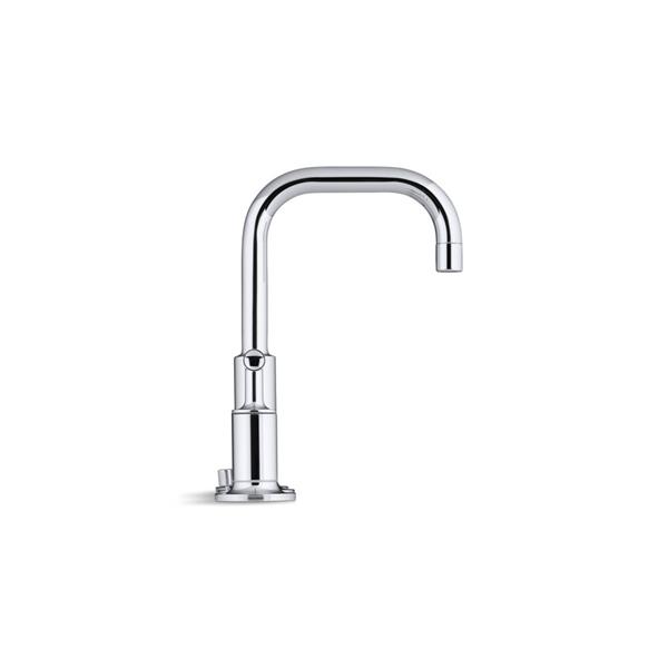 KOHLER Purist Widespread Bathroom Sink Faucet with High Gooseneck Spout - Nickel