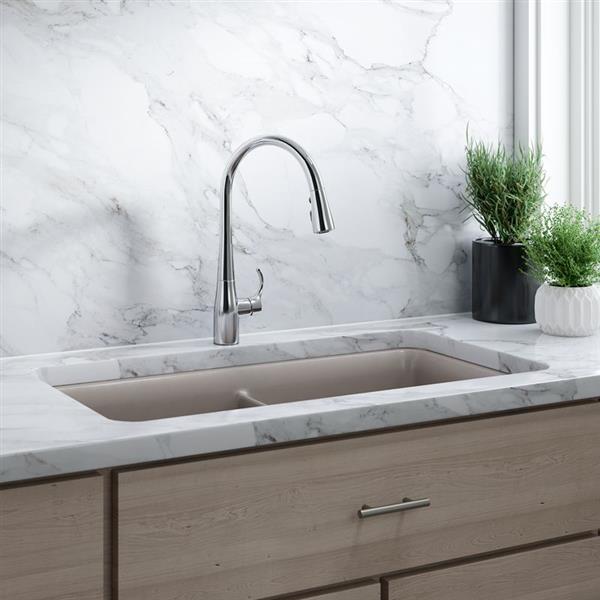 KOHLER Simplice Single-Hole or Three-Hole Kitchen Sink Faucet