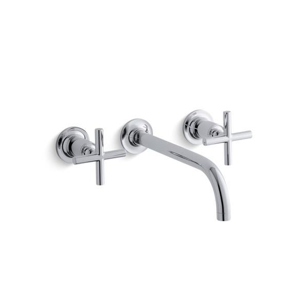 KOHLER Purist Wall-Mount Bathroom Sink Faucet Trim - Chrome