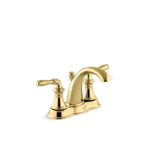 KOHLER Devonshire Widespread Bathroom Sink Faucet with Lever Handles - Brass