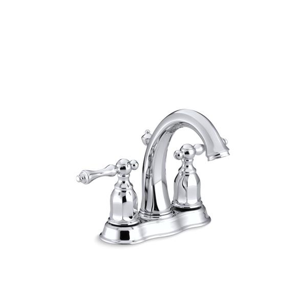 KOHLER Kelston Centerset Bathroom Sink Faucet with Lever Handles - Chrome