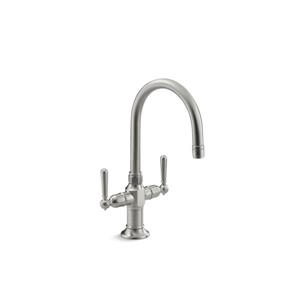 KOHLER HiRise Single-Hole Bar Sink Faucet with Lever Handles - Stainless steel
