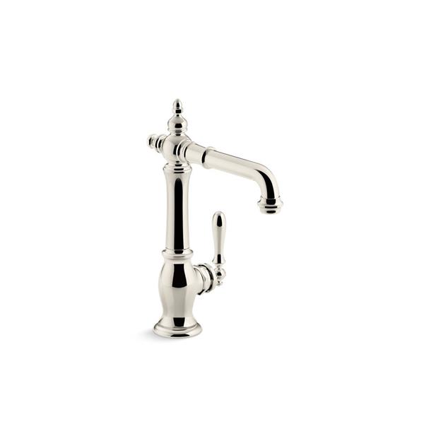 KOHLER Artifacts Bar Sink Faucet, Victorian Spout Design - Nickel 99267 ...