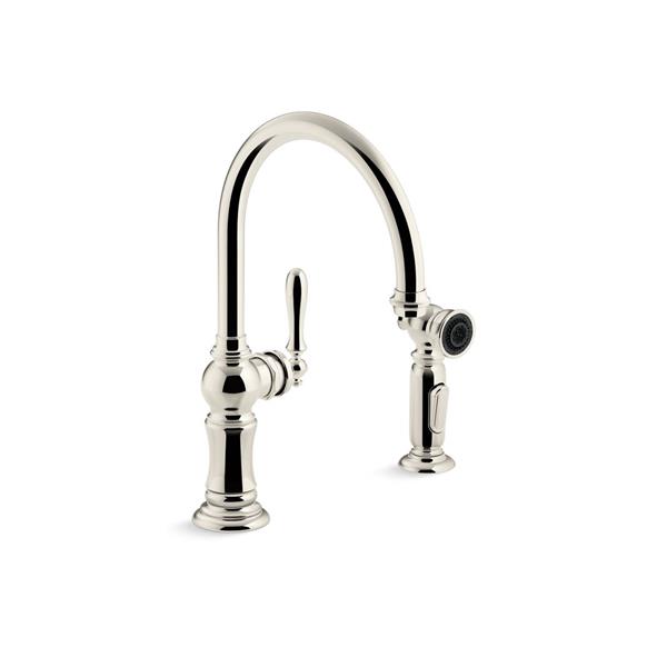 Robinet de lavabo de salle de bains à 1 poignée nickel poli Occasion