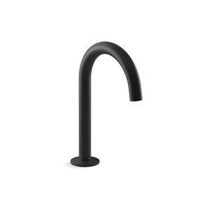 Bec de lavabo de salle de bain avec conception a tube Components de KOHLER, noir