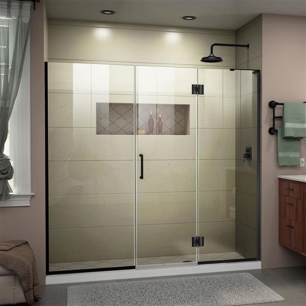 DreamLine Frameless Hinged Tub/Shower Door - 72-in - Black