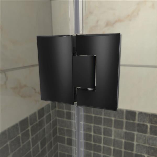 Porte de baignoire/douche sans cadre DreamLine, 58 po, noir