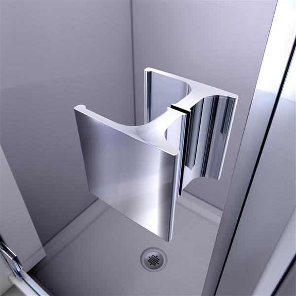 Porte et base de douche DreamLine Lumen, 36 po x 36 po, chrome