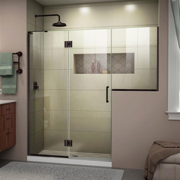 Dreamline Frameless Shower Door with 2 Panels - 72-in - Bronze