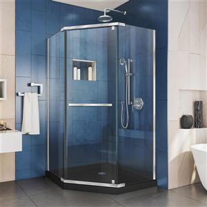 DreamLine Prism Shower Enclosure/Base Kit - 38-in - Chrome