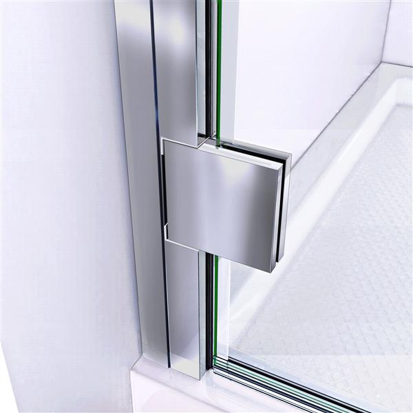 DreamLine Lumen Shower Door/Base Kit - 42-in x 42-in - Chrome