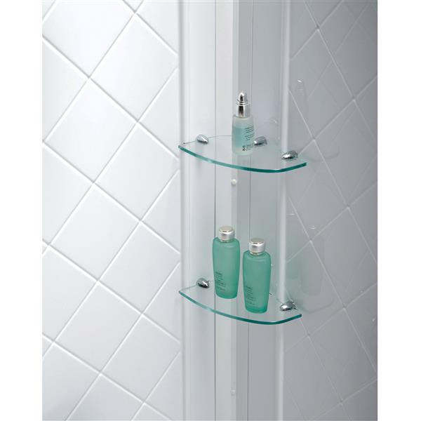 DreamLine QWALL-4 Shower Base and Backwalls - 40-in