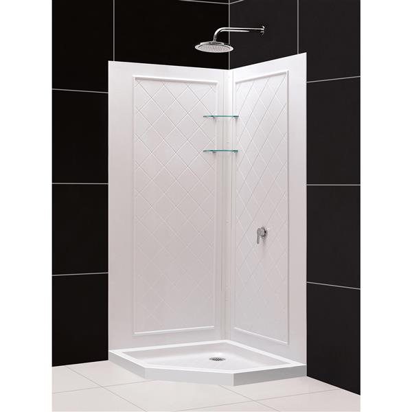 DreamLine QWALL-4 Shower Base and Backwalls - 40-in