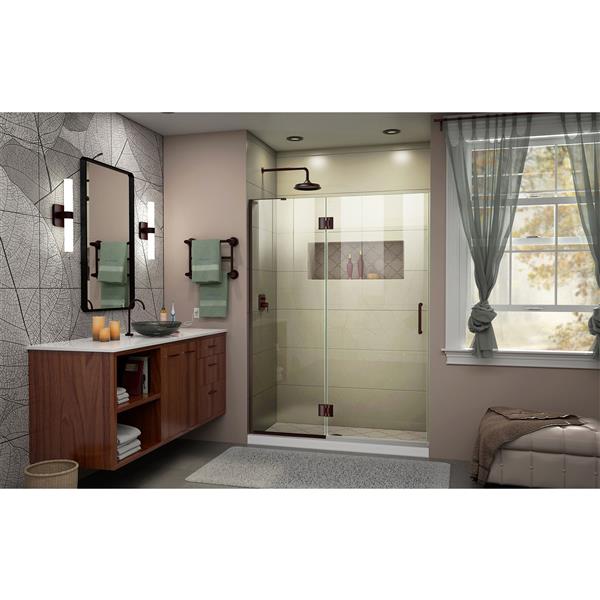 Dreamline Tub/Shower Door with 2 Panels - 47-in - Bronze
