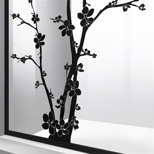 DreamLine Linea Blossom Shower Door - 34-in - Black