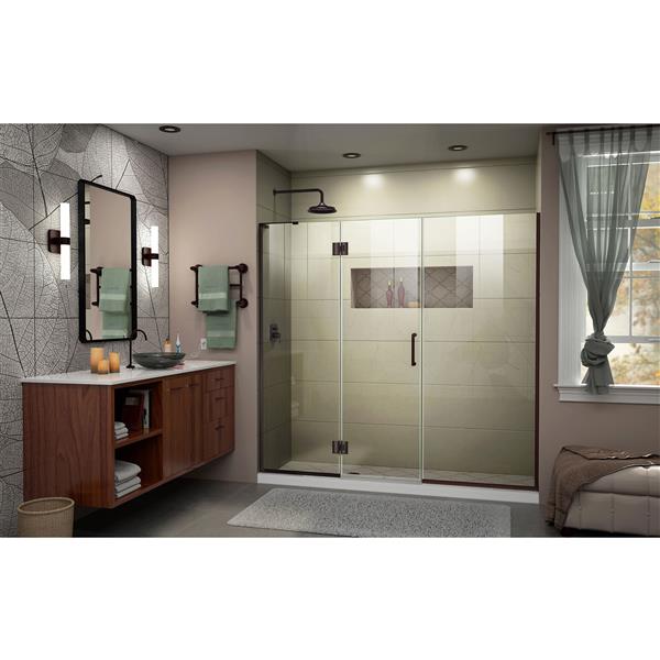 DreamLine Tub/Shower Door with 2 Panels - 72.5-in - Bronze
