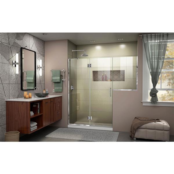 DreamLine Frameless Tub/Shower Door - 72-in x 72-in - Chrome