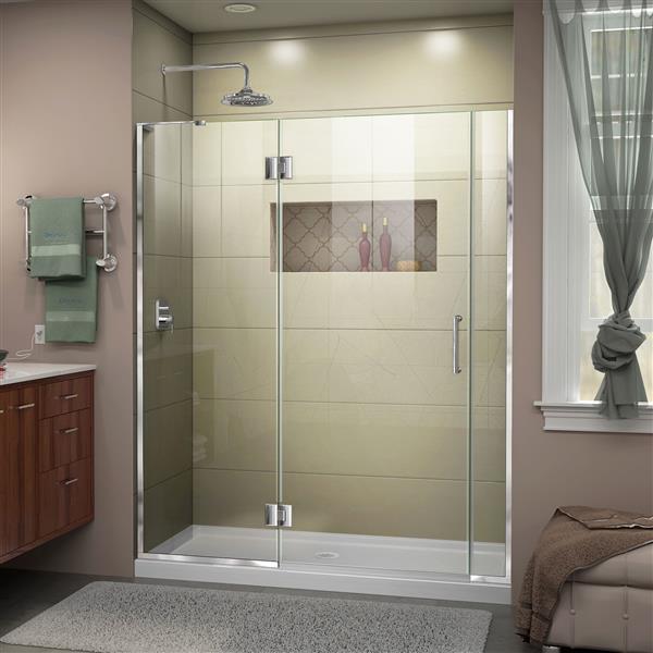 DreamLine Tub/Shower Door with 2 Panels 57" Chrome D3270672L01 RONA
