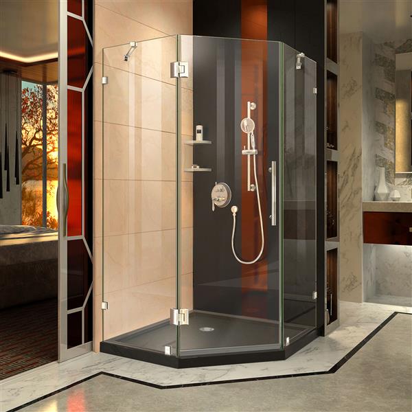 DreamLine Prism Lux Shower Enclosure/Base Kit - 38-in - Chrome