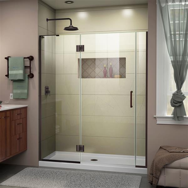 Dreamline Tub/Shower Door with 2 Panels - 54-in - Bronze