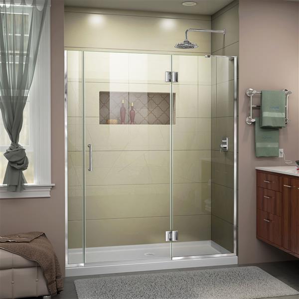 DreamLine Frameless Hinged Tub/Shower Door - 54-in - Chrome